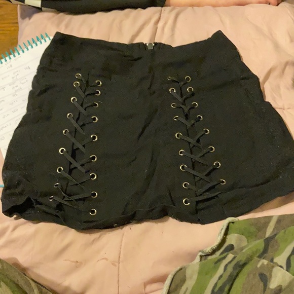 Black lace up skirt. - Picture 1 of 1